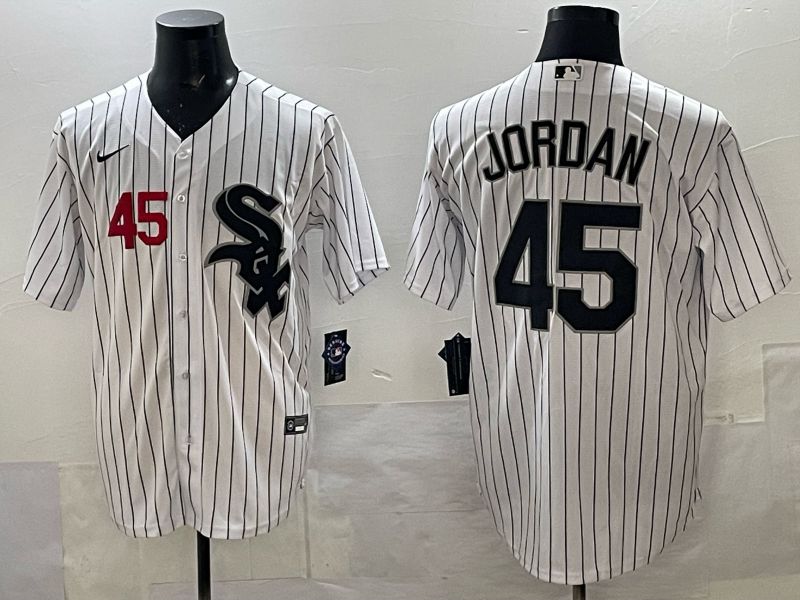 Men Chicago White Sox 45 Jordan white Nike MLB 2025 jersey 02